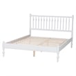 Bowery Hill Spindle Platform Bed Turned Bed Frame Full in White