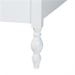 Bowery Hill Spindle Platform Bed Turned Bed Frame Full in White