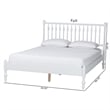 Bowery Hill Spindle Platform Bed Turned Bed Frame Full in White