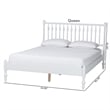 Bowery Hill Spindle Platform Bed Turned Bed Frame Full in White