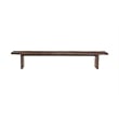 Bowery Hill Live Edge Solid Wood Rectangular Dining Bench in Brown