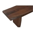 Bowery Hill Live Edge Solid Wood Rectangular Dining Bench in Brown