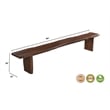 Bowery Hill Live Edge Solid Wood Rectangular Dining Bench in Brown