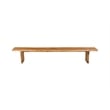 Bowery Hill Live Edge Solid Wood Rectangular Dining Bench in Brown