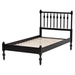Bowery Hill Spindle Platform Bed Turned Bed Frame Twin in Black