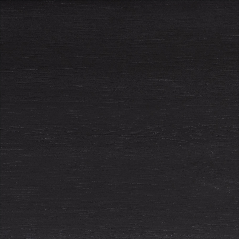 Bowery Hill Spindle Platform Bed Turned Bed Frame Full in Black