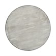 Bowery Hill 42 Inch Mango Wood Dining Table Pedestal Base in White