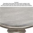 Bowery Hill 42 Inch Mango Wood Dining Table Pedestal Base in White