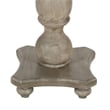 Bowery Hill 42 Inch Mango Wood Dining Table Pedestal Base in White