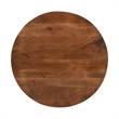 Bowery Hill 30 Inch Round Mango Wood Dinette Twisted Pedestal Base