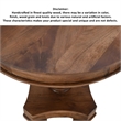 Bowery Hill 30 Inch Round Mango Wood Dinette Twisted Pedestal Base