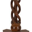 Bowery Hill 30 Inch Round Mango Wood Dinette Twisted Pedestal Base