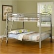 Bowery Hill Full Size Metal Bunk Bed with Movable Ladder in Gold