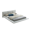 Bowery Hill 4 Piece Queen Size Bedroom Set Leatherette Padding in White
