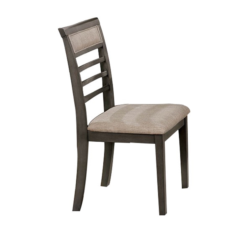 Bowery Hill 5 Piece Wooden Dining Table Set in Weathered Brown