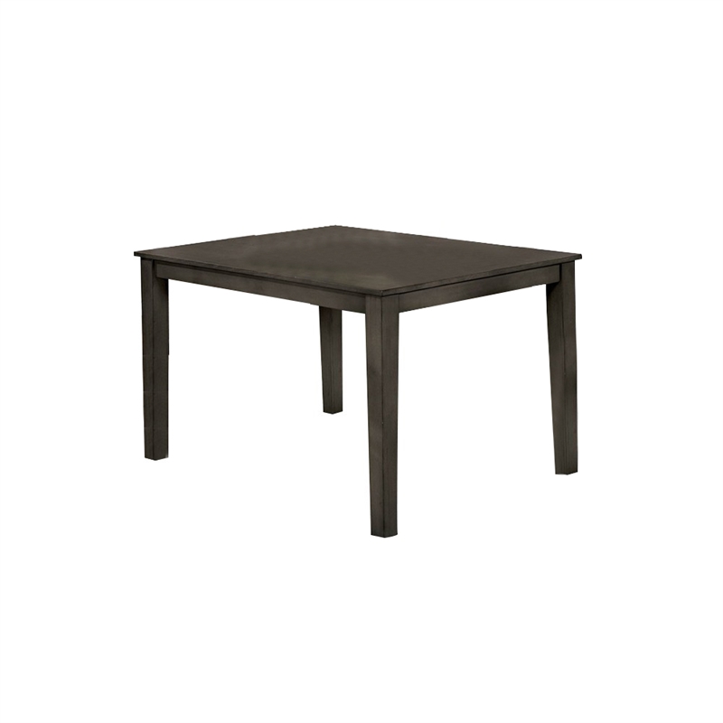 Bowery Hill 5 Piece Wooden Dining Table Set in Weathered Brown