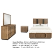 Bowery Hill 4 Piece Queen Bedroom Set with Storage Ash Brown Fluted Panel
