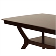 Bowery Hill Rubber Wood Dining Table with Open Shelf in Espresso