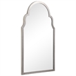 Bowery Hill Sleek Elongated Quatrefoil Frame Mirror in Silver