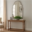 Bowery Hill Sleek Elongated Quatrefoil Frame Mirror in Silver
