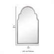Bowery Hill Sleek Elongated Quatrefoil Frame Mirror in Silver