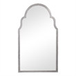 Bowery Hill Sleek Elongated Quatrefoil Frame Mirror in Silver