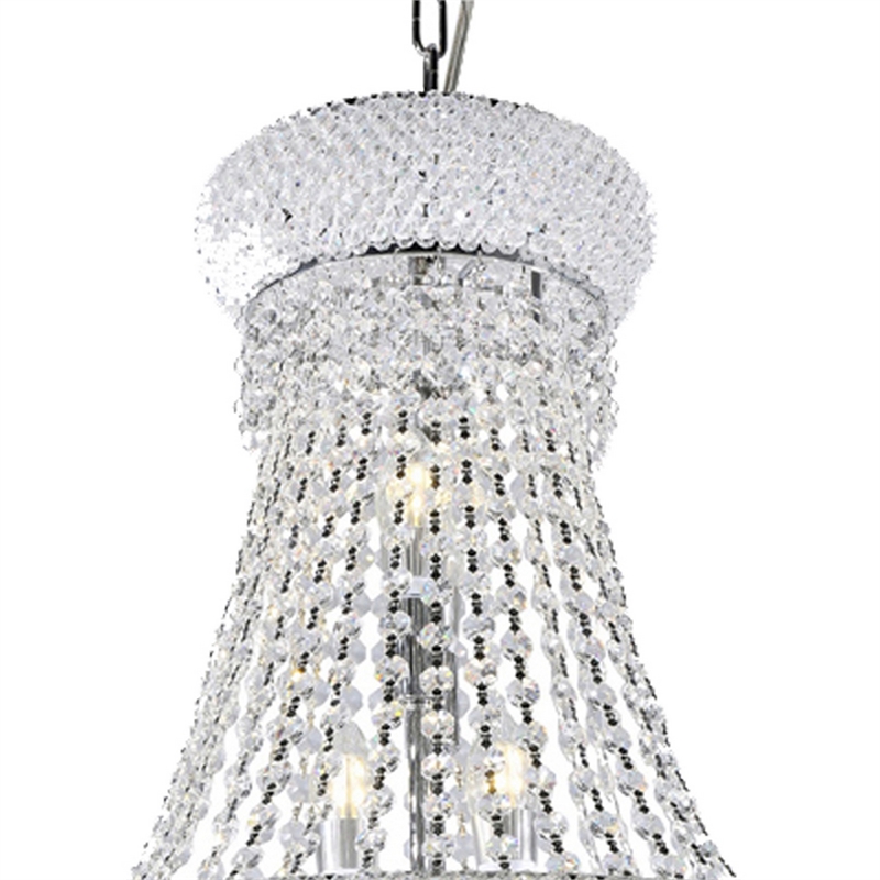 Bowery Hill Crystal Ceiling Lamp with Chandelier Design Body in Clear