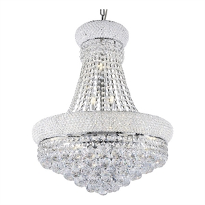 Bowery Hill Crystal Ceiling Lamp with Chandelier Design Body in Clear