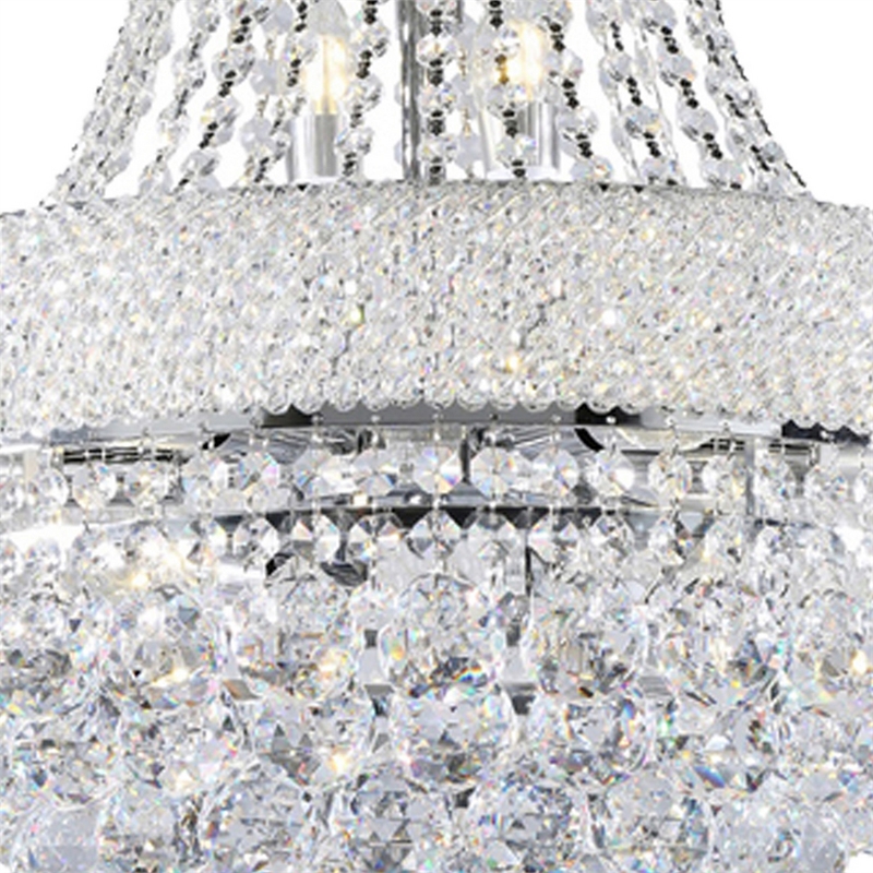 Bowery Hill Crystal Ceiling Lamp with Chandelier Design Body in Clear
