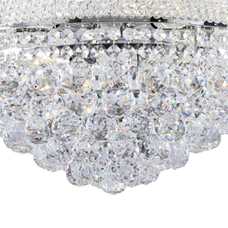 Bowery Hill Crystal Ceiling Lamp with Chandelier Design Body in Clear