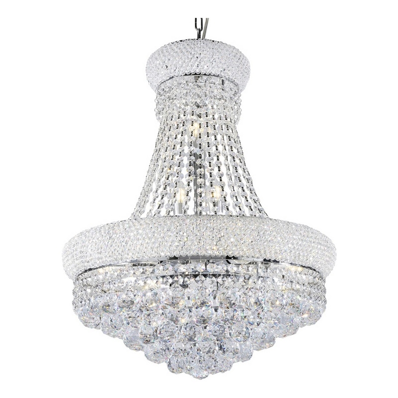 Bowery Hill Crystal Ceiling Lamp with Chandelier Design Body in Clear