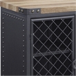 Bowery Hill 50 Inch Wood Sideboard Buffet Cabinet with Mesh Doors in Oak