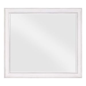 Bowery Hill 42 Inch Wall Mirror with Molded Sleek Wood Frame in White