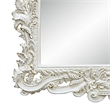 Bowery Hill 62 Inch Ornate Carved Mirror with Crowned Top Frame in White
