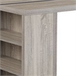 Bowery Hill Dining Table with 3 Compartments and Trim Inlay in Oak Gray