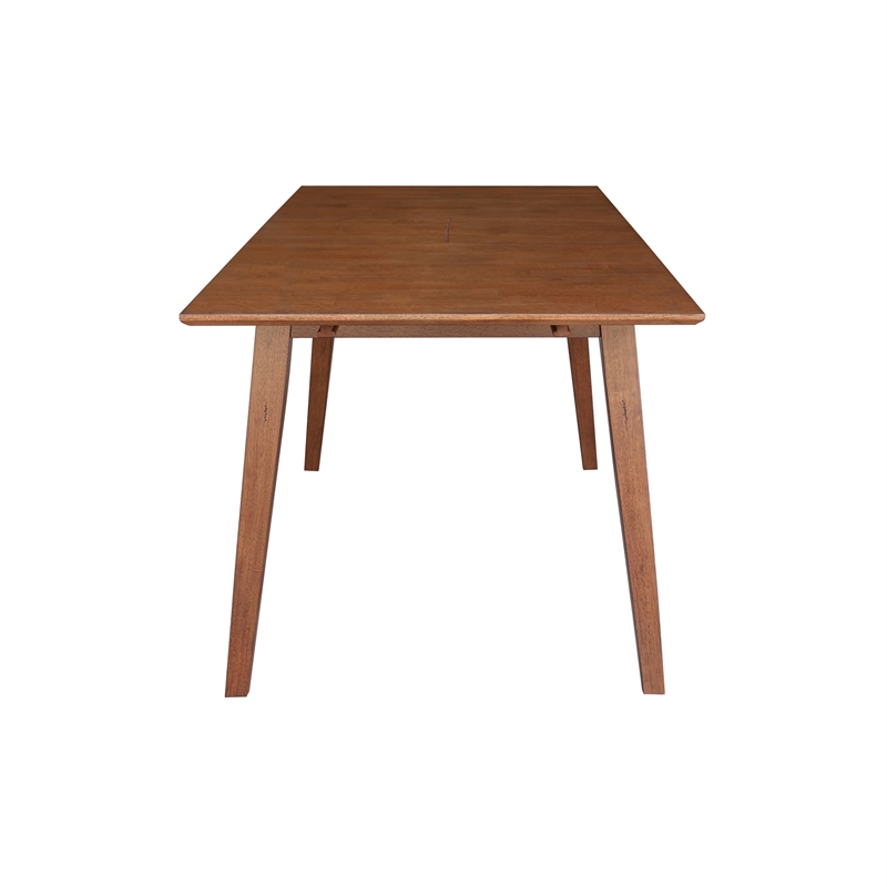 Bowery Hill Wood 60 Inch Butterfly Extension Dining Table in Bourbon Oak