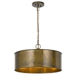 Bowery Hill 60 x 3 Watt Round Frame Chandelier with 6 Foot Chain in Gold