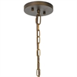 Bowery Hill 60 x 3 Watt Round Frame Chandelier with 6 Foot Chain in Gold