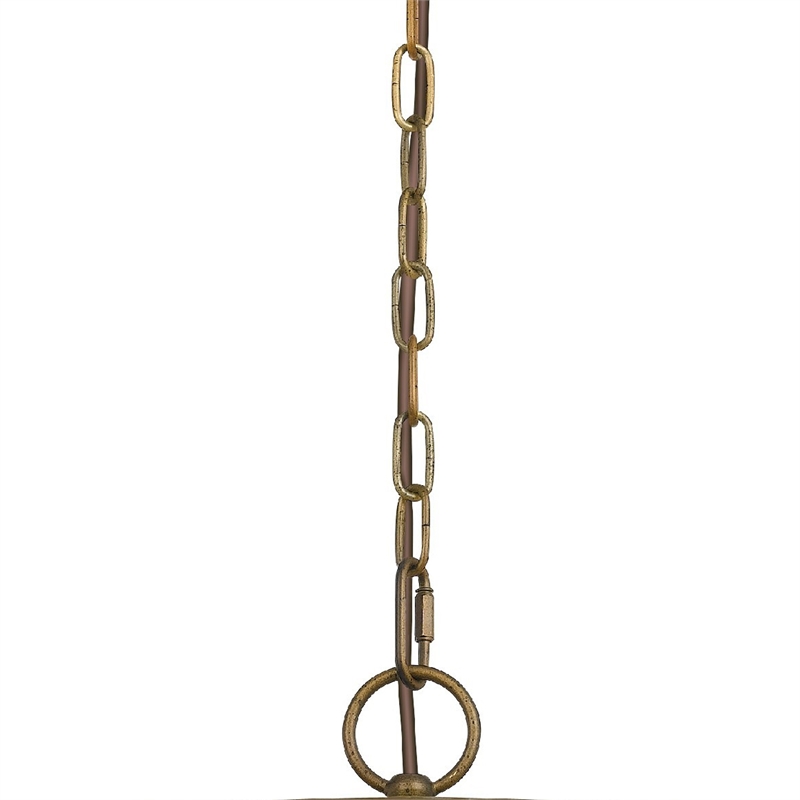 Bowery Hill 60 x 3 Watt Round Frame Chandelier with 6 Foot Chain in Gold