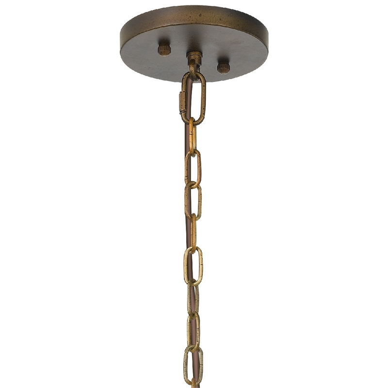 Bowery Hill 60 x 3 Watt Round Frame Chandelier with 6 Foot Chain in Gold