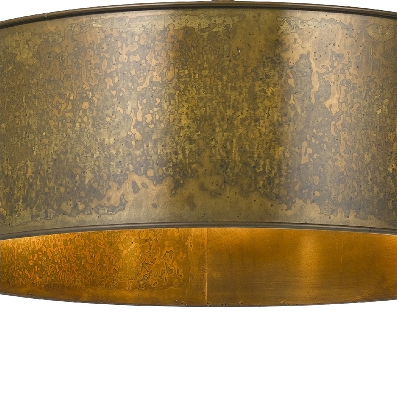 Bowery Hill 60 x 3 Watt Round Frame Chandelier with 6 Foot Chain in Gold