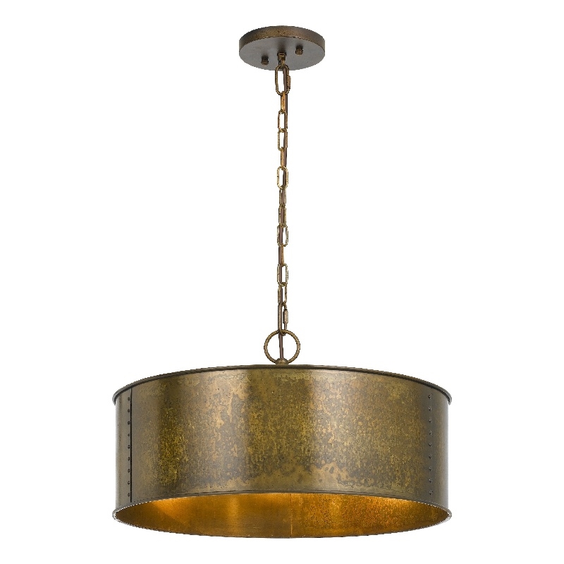 Bowery Hill 60 x 3 Watt Round Frame Chandelier with 6 Foot Chain in Gold