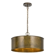 Bowery Hill 60 x 3 Watt Round Frame Chandelier with 6 Foot Chain in Gold