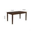 Bowery Hill Rectangular Wooden Dining Table with Tapered Legs in Oak Brown