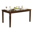 Bowery Hill Rectangular Wooden Dining Table with Tapered Legs in Oak Brown