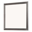 Bowery Hill Wooden Frame Mirror with Mounting Hardware in Gray and Silver