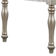 Bowery Hill 72 Inch Dining Table with Floral Carved Legs in Champagne
