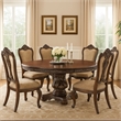 Bowery Hill 60 to 76 Inch Round Dining Table with Pedestal in Cherry