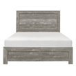 Bowery Hill Queen Bed with Panel Headboard and Footboard in Textured Gray