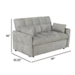 Bowery Hill 59 Inch Sleeper Sofa Bed Futon with Grid Tufting in Beige